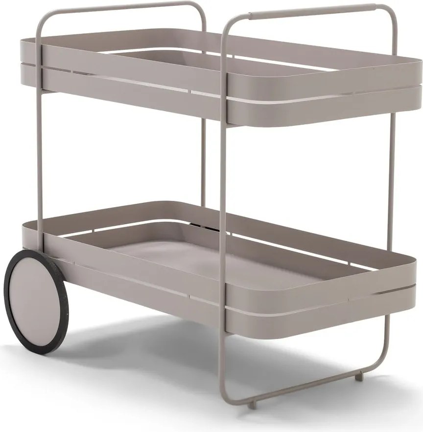 Tavolino da servizio in metallo su ruote 74x42 cm Gin &amp; Trolley – Spinder Design