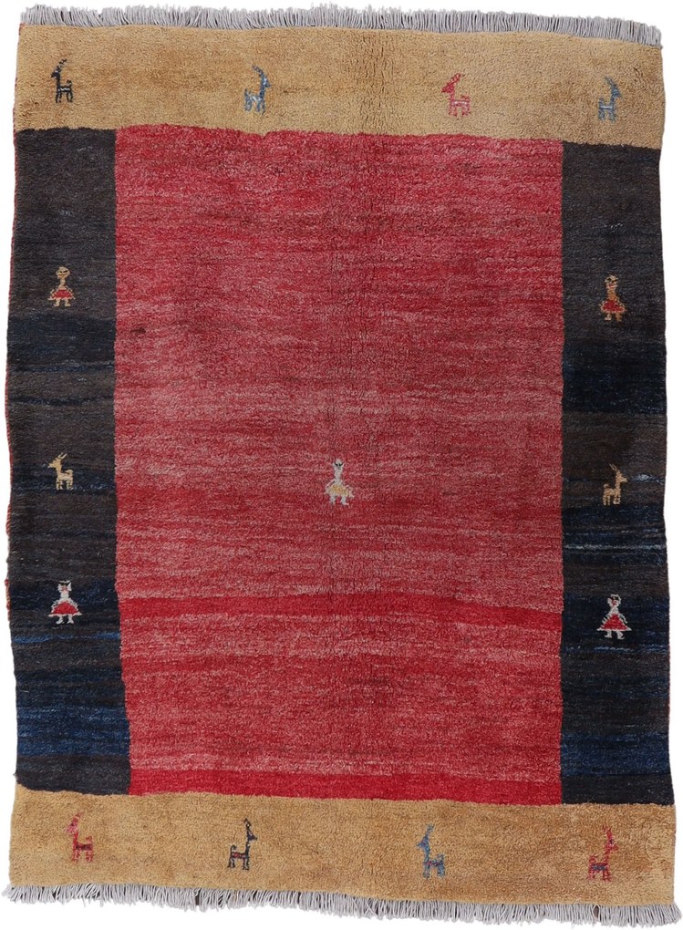 Gabbeh Tappeto 210x160 (Indian) Annodato A Mano