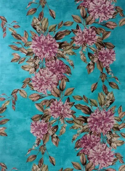 Tapete Rhodora von Osborne & Little - Plum/ Sepia/ Teal