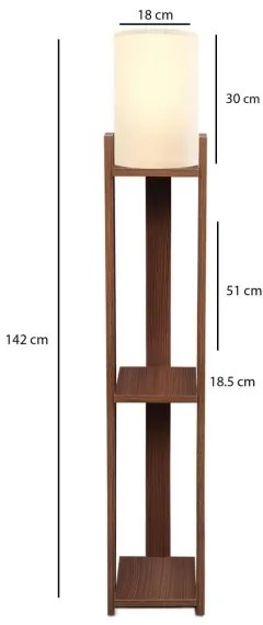 Lampada da terra AYD 1xE27/40W/230V marrone/crema
