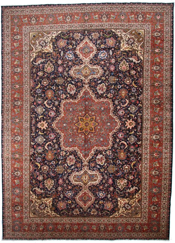 Tabriz Tappeto 650x470 Rosa (Iran) Annodato A Mano