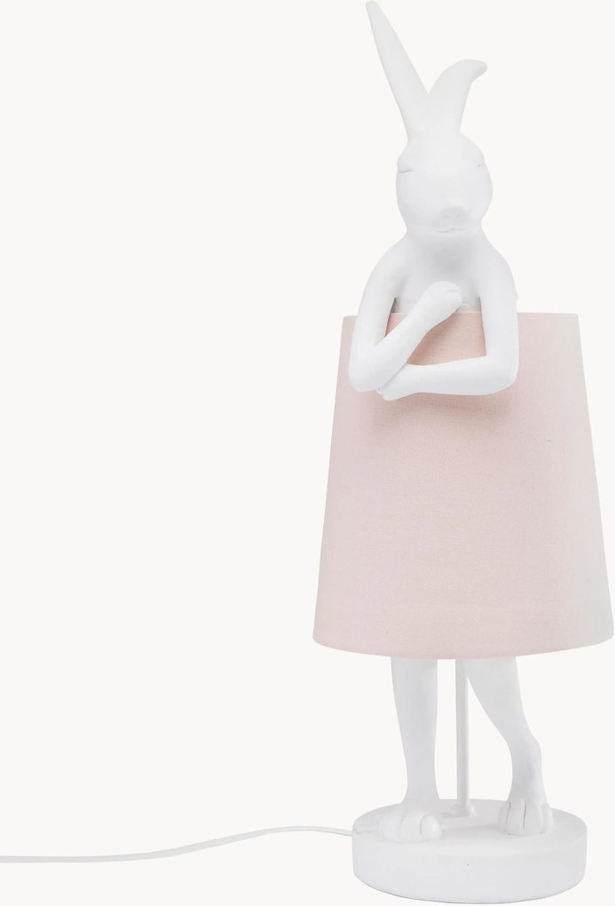 Lampada rosa da tavolo grande di design Rabbit