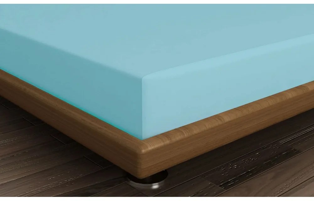 Lenzuolo con angoli turchese in cotone 140x200 cm – Mijolnir