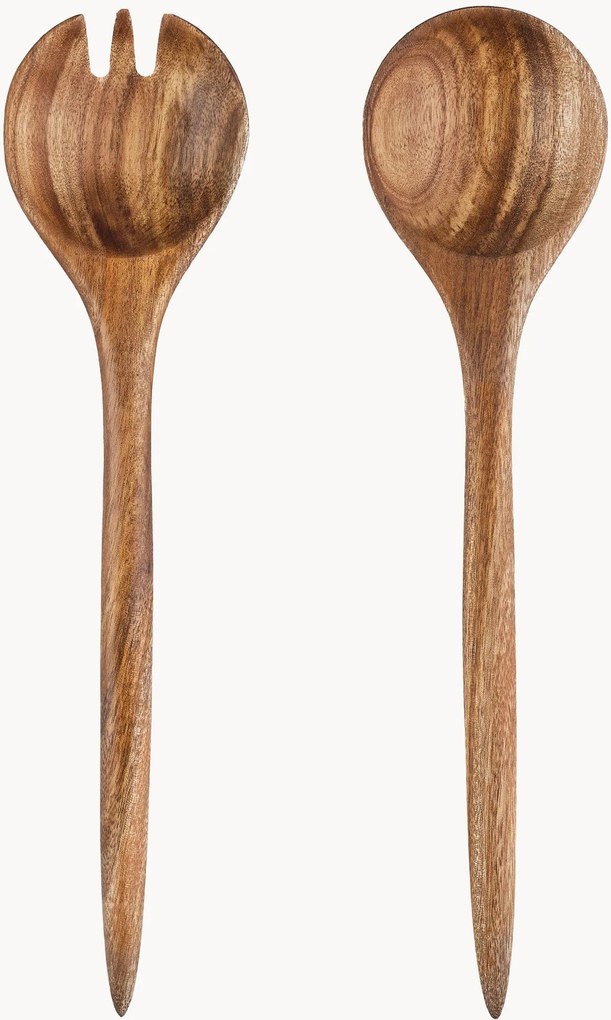 Set di 2 posate da insalata in legno di acacia Rolf