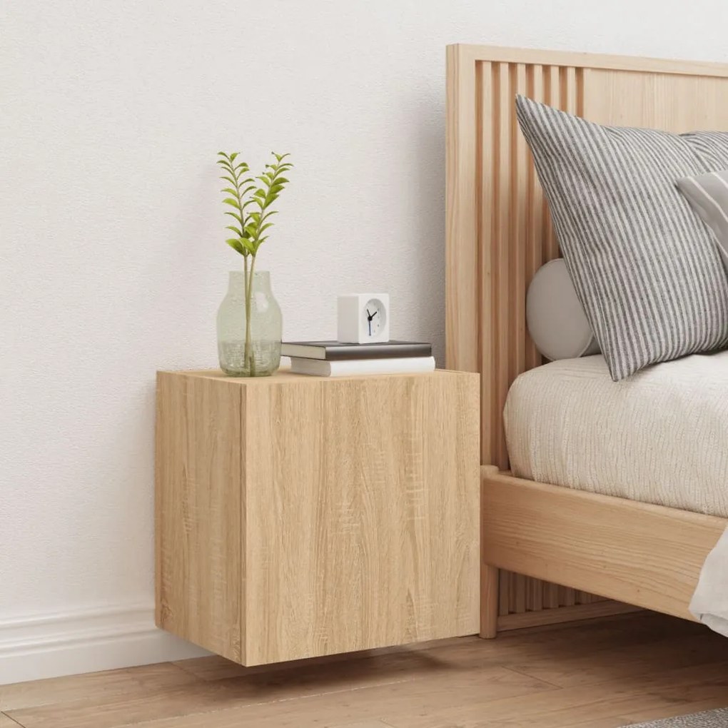 Mobile tv parete rovere sonoma 40,5x30x40 cm legno multistrato