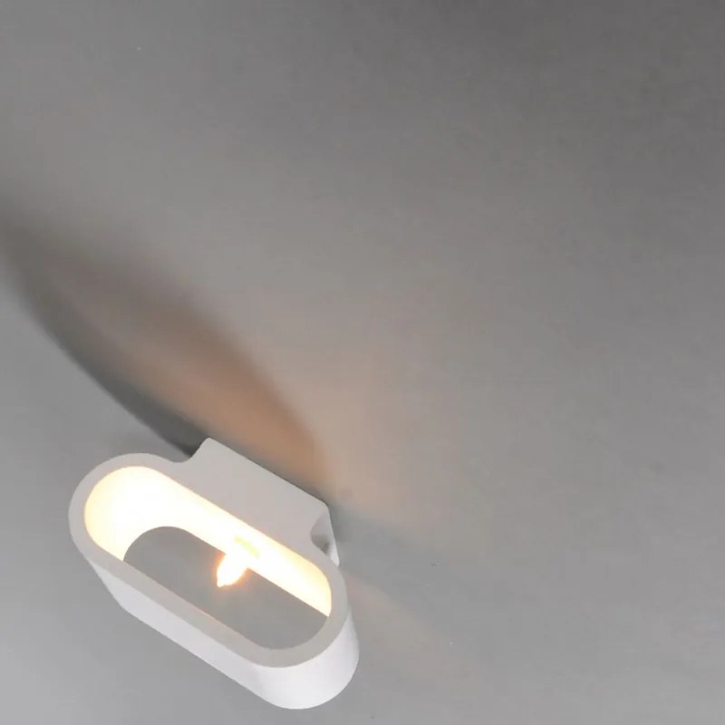 Applique da parete moderna bianca piatta - Gipsy Arles