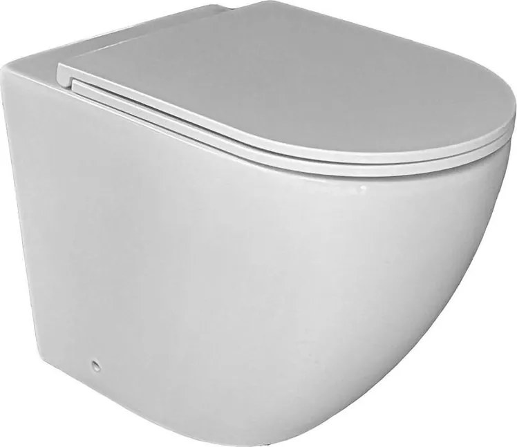 Vaso WC filomuro AZZURRA spid, sedile escluso P 56 x L 41 x H 40 cm bianco lucido