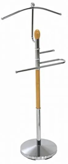 Servomuto con stelo in acciaio cromato e legno cm28x48h108
