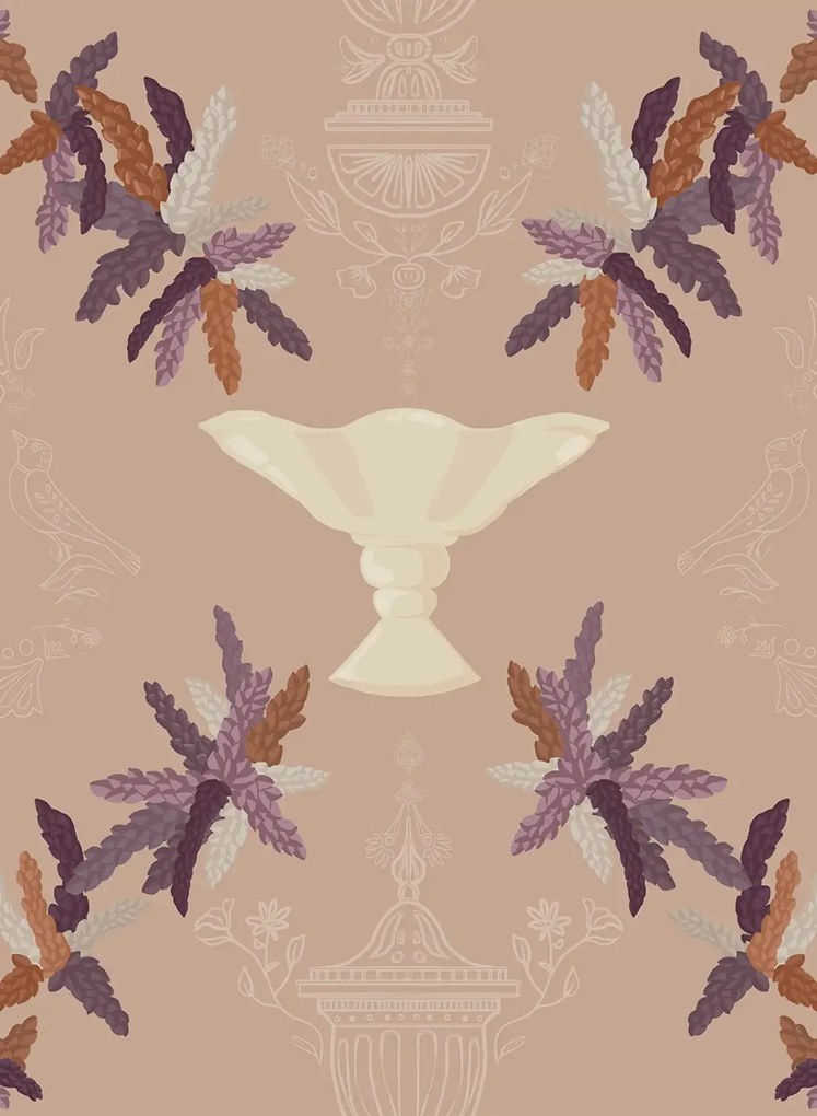 Coordonne Tapete Neo-Rococo - Nude