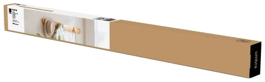 Appendiabiti da parete in legno di frassino in colore naturale Flip - Umbra