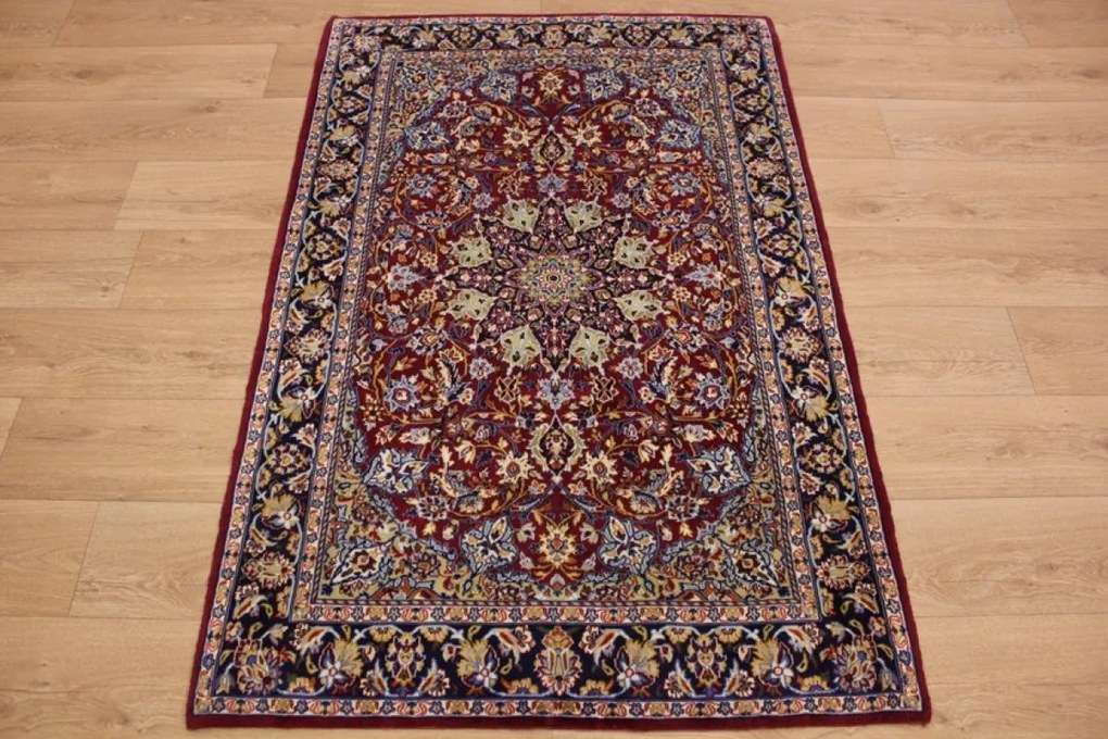 Isfahan Tappeto 110 x 170 (Iran) Annodato A Mano
