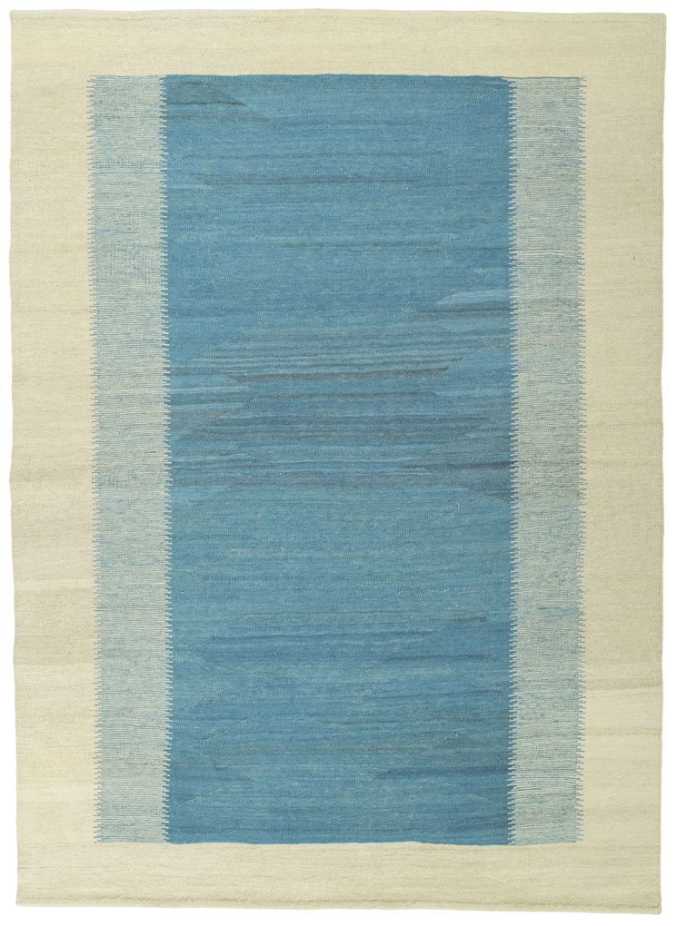 Kilim Tappeto 170x240 Blu (Tacchino) Tessuto A Mano