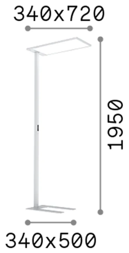 Piantana Moderna Comfort Metallo Bianco Led 76W K Luce Calda 3000K