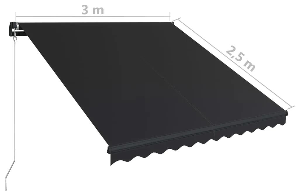 Tenda da Sole Retrattile Manuale 300x250 cm Antracite