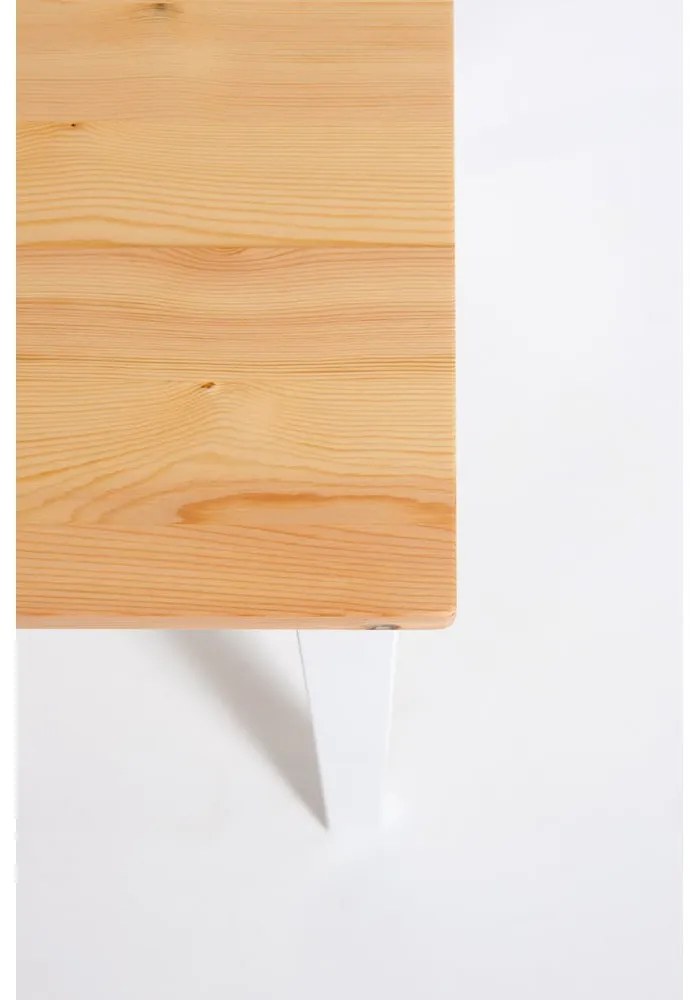 Tavolo da pranzo pieghevole in pino con struttura bianca , 120 (200) x 70 cm Brisbane - Bonami Essentials