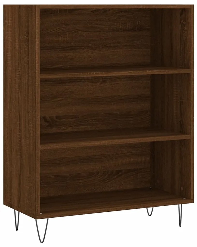 Libreria Rovere Marrone 69,5x32,5x90 cm in Legno Multistrato