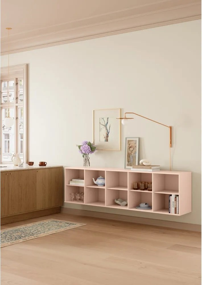 Libreria rosa chiaro da appendere 176x61x42 cm Mistral – Hammel Furniture