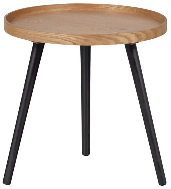 Tavolo pieghevole con piano in frassino decorato, ø 45 cm Mesa - WOOOD