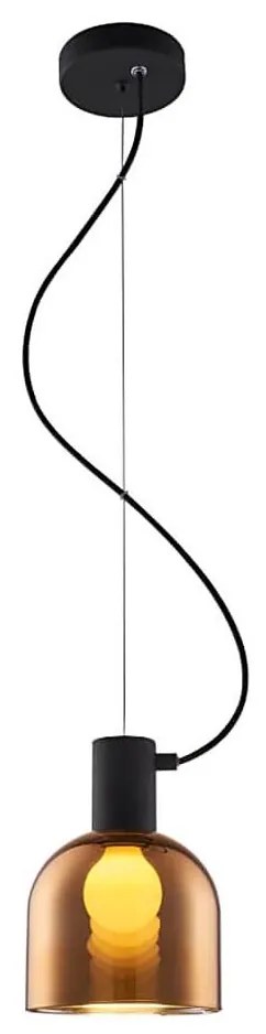 Klausen 111050 - Lampadario a sospensione con filo FIRE 1xE27/9W/230V marrone/nero