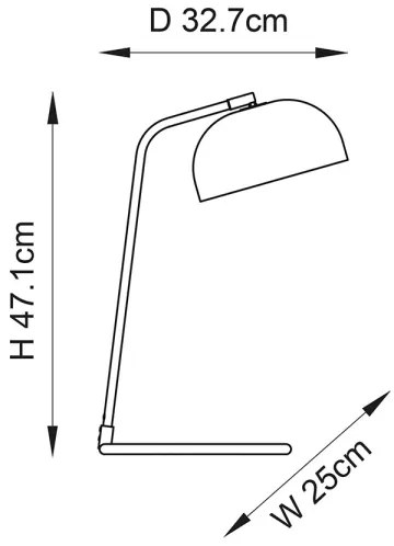 Endon 106336 - Lampada da tavolo BRAIR 1xE14/7W/230V nera