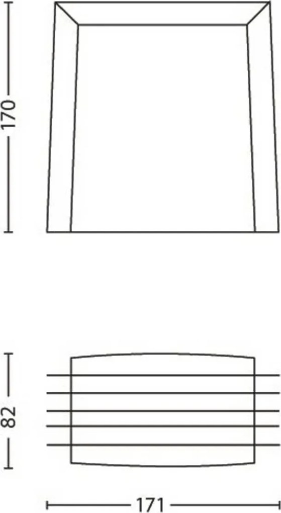 Philips Applique da esterni Shades, dimmerabile, Alluminio / Grigio / Zincato, Alluminio, Moderno, Applique da esterni