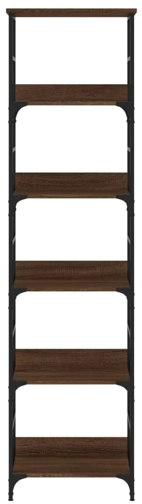 Libreria rovere marrone 50x33x188,5 cm in legno multistrato