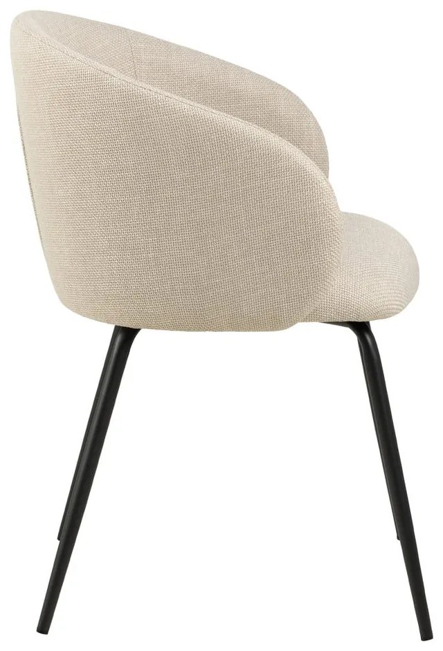 Set di sedie da pranzo color crema in imbottito 2 pz Eleanor – Actona