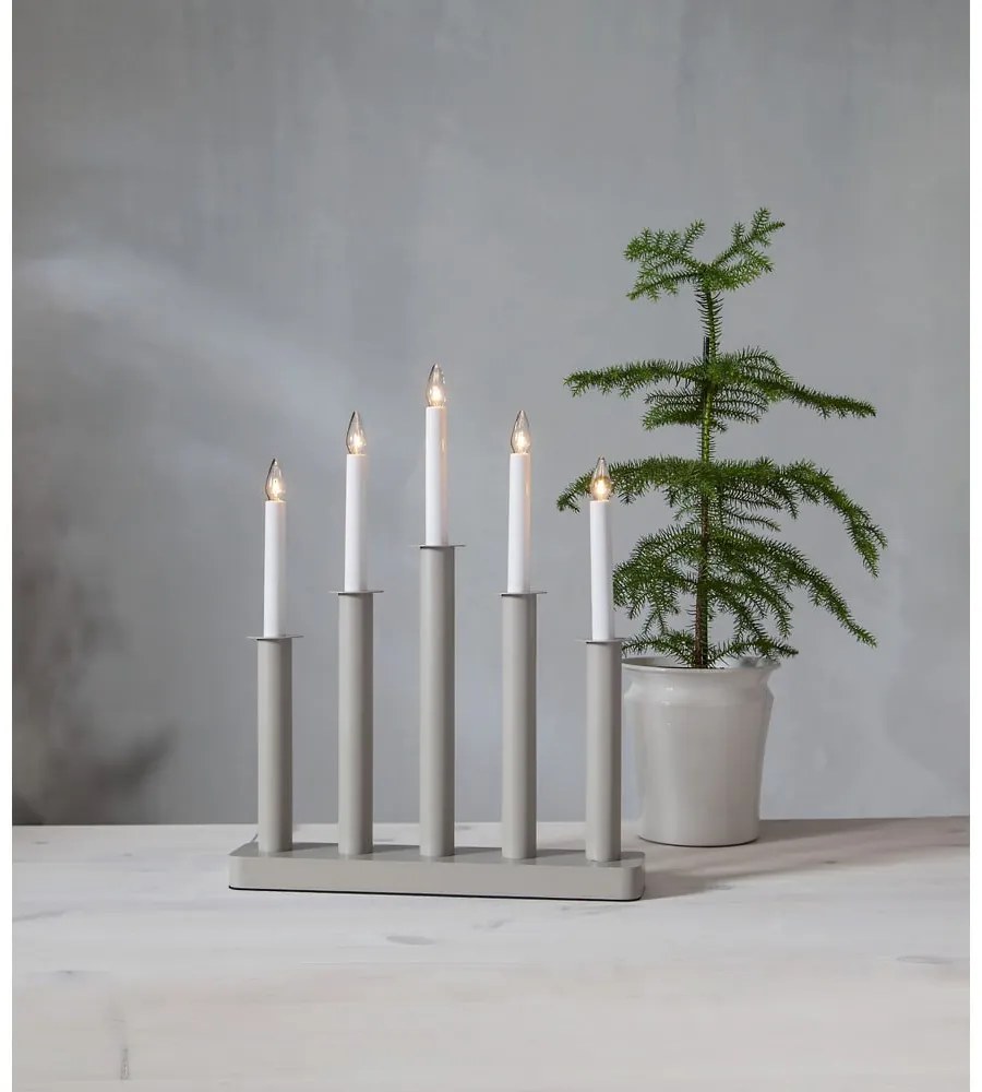 Decorazione luminosa natalizia beige Plate - Star Trading