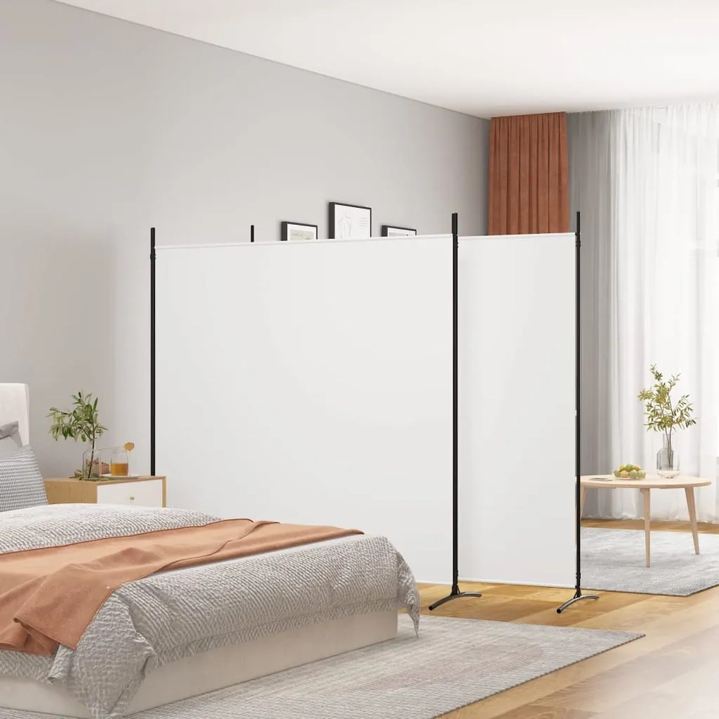 Divisorio A 3 Pannelli Bianco 525x180 Cm İn Tessuto /