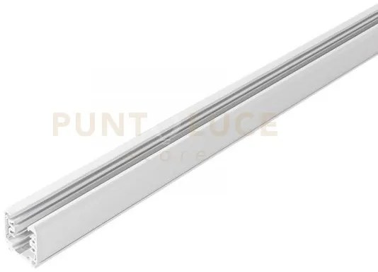 Binario 6 fili bianco opaco dali 2m inclusi 2 tappi led-rail-2m-da-bco