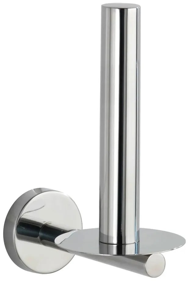 Porta carta igienica a parete in acciaio inox in argento lucido Bosio - Wenko