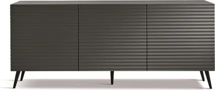 Madia 180 cm in legno Antracite 3 ante - ARISA 5 piedini