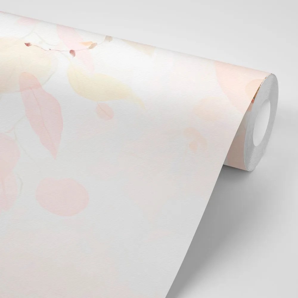Carta da parati – Tocco Delicato di Natura in Marrone