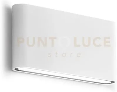 Ges880c- applique  bianca a led 3000k 650lm 2x6w biemissione  ip54 ...