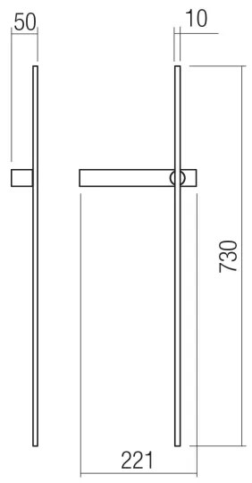 Redo 01-4673 - Applique LED TANGENT LED/6W/230V CRI 90 nera
