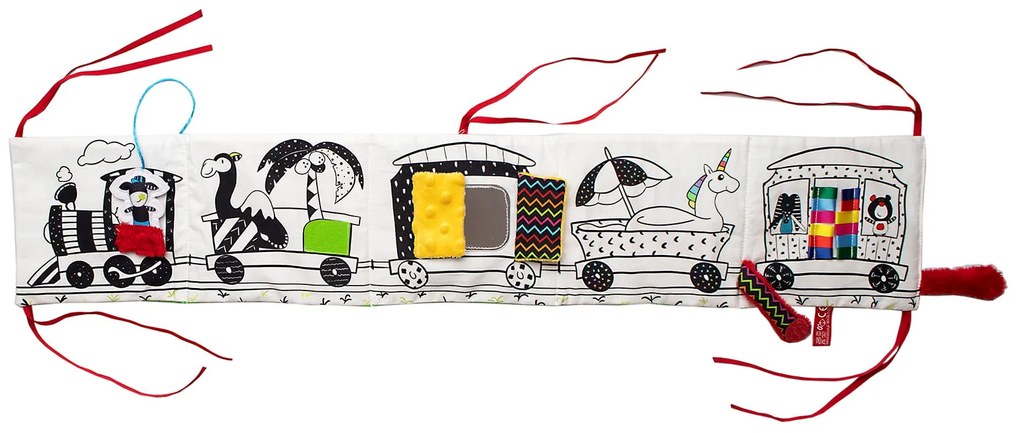 Mom’s Care - Libro sensoriale in tessuto - trenino