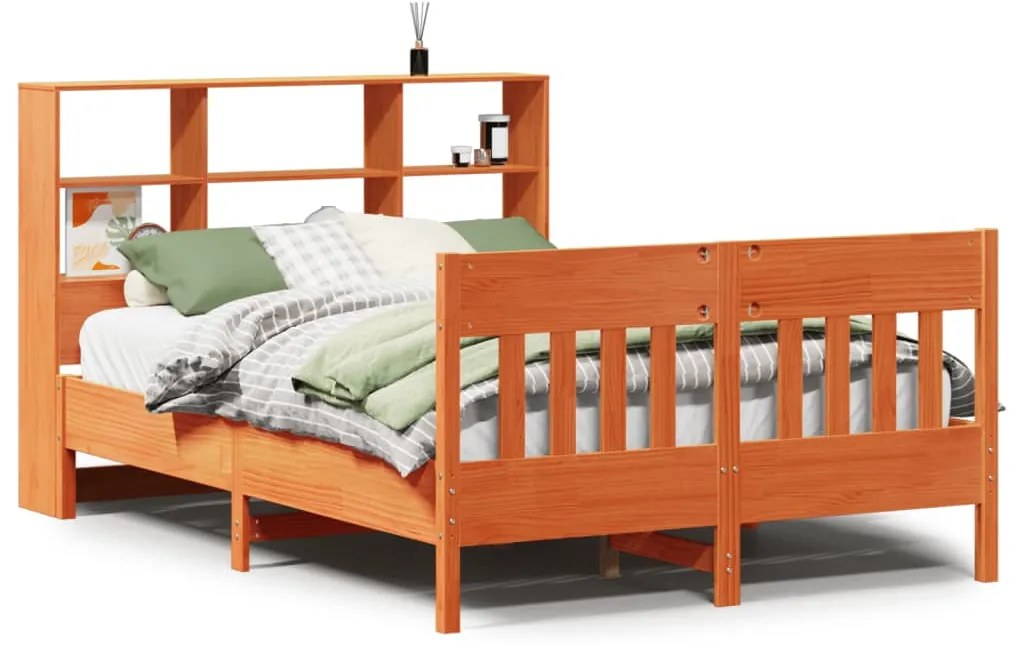 Letto senza materasso marrone cera 140x190 cm in legno di pino