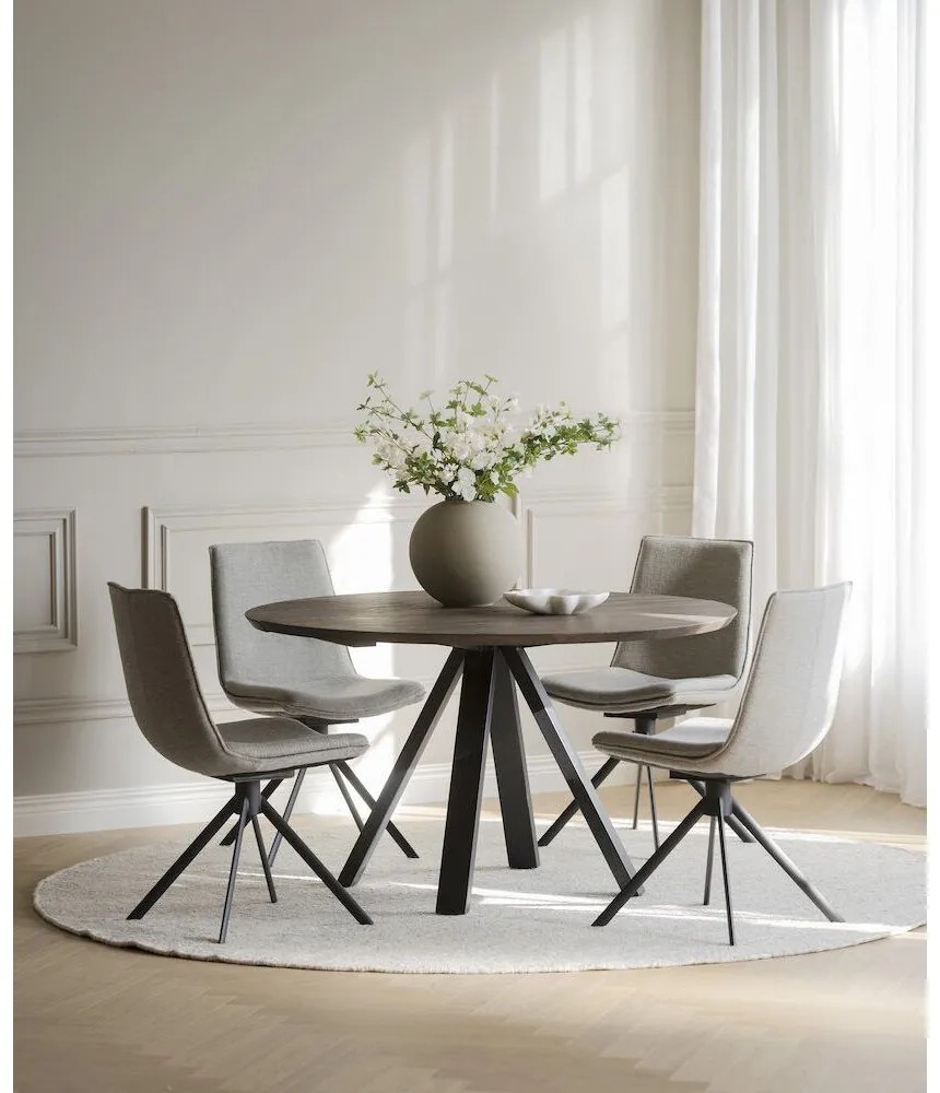 Sedie da pranzo girevoli beige in set di 2 Lowell - Rowico