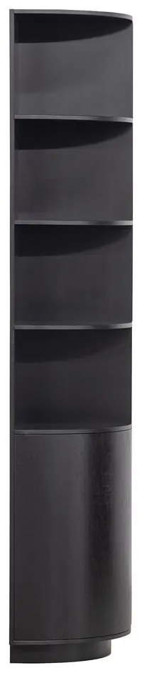 Libreria modulare nera in legno di pino 78x210 cm Finca - WOOOD