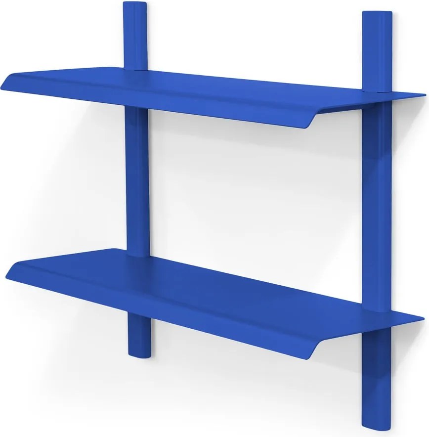 Mensola blu in metallo con ripiani multipli 60 cm Hola – Spinder Design