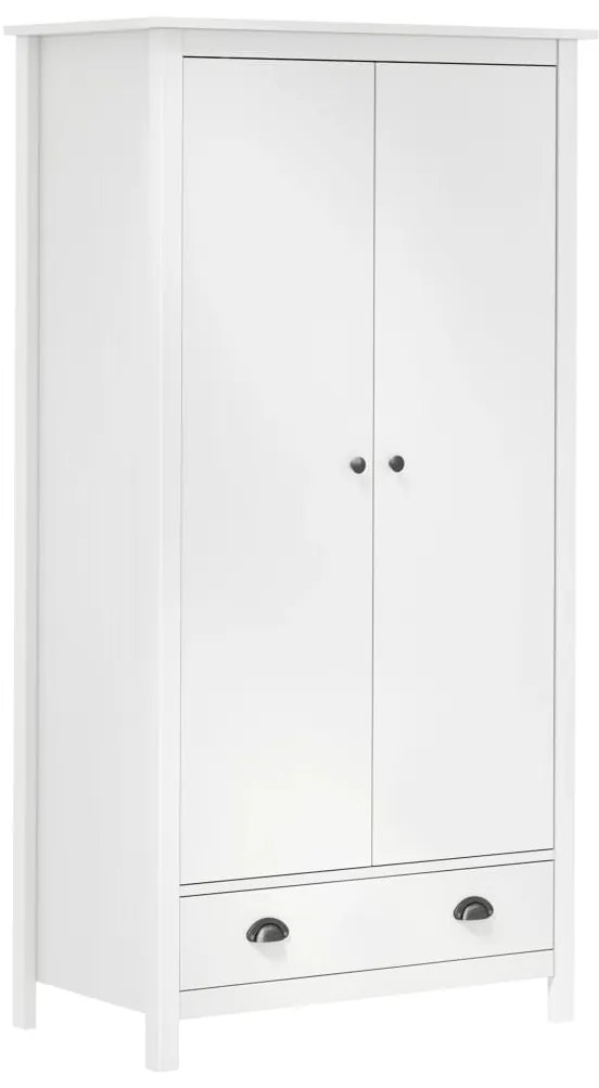 Armadio a 2 ante hill bianco 89x50x170cm in legno di pino