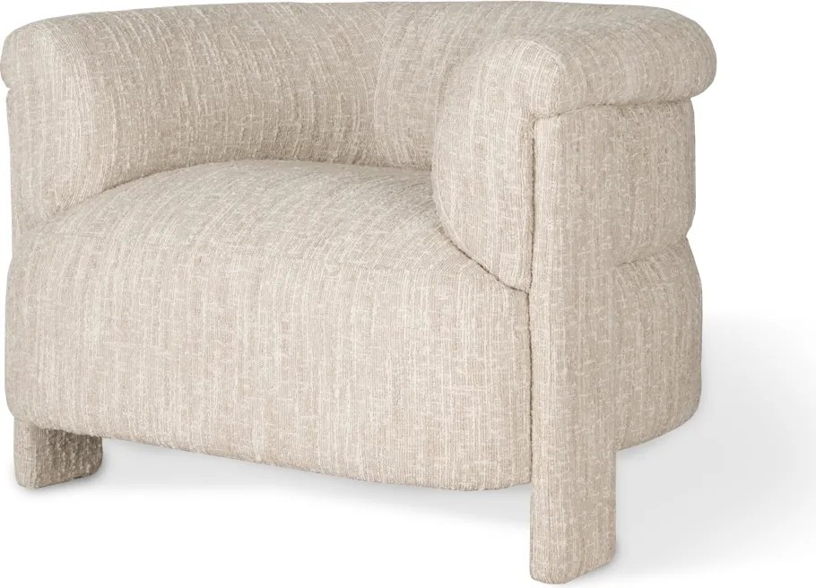 Poltrona girevole Alaska beige chiaro – 97x89x70 cm