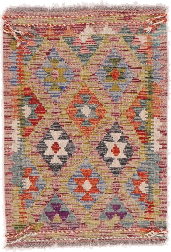 Kilim Tappeto 60 x 90 (Afghanistan) Tessuto A Mano