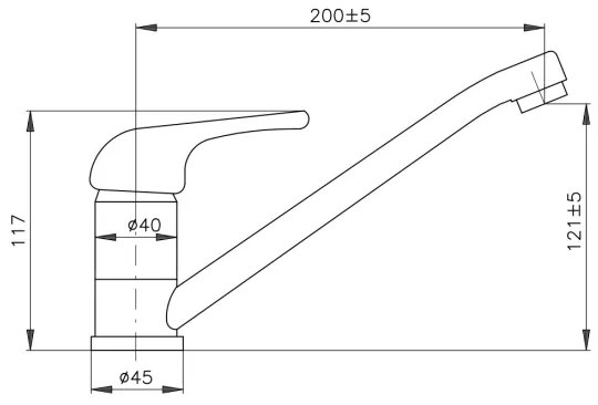RAV Slezák SA005.0 - Miscelatore da cucina SAZAVA 11,7 cm, cromo lucido