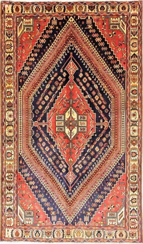 Gashghai Tappeto 180x300 Rosso (Iran) Annodato A Mano