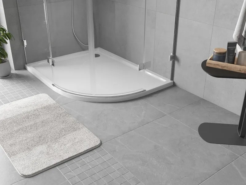 Mexen Flow piatto doccia semicircolare asimmetrico slim sinistro 90 x 80 cm, bianco lucido - 46Q108090L