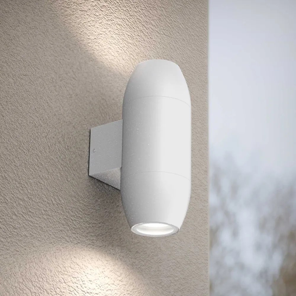 Applique Ovale Bidirezionale IP65 GU10 per esterni, Grande - Bianca Colore del corpo Bianco