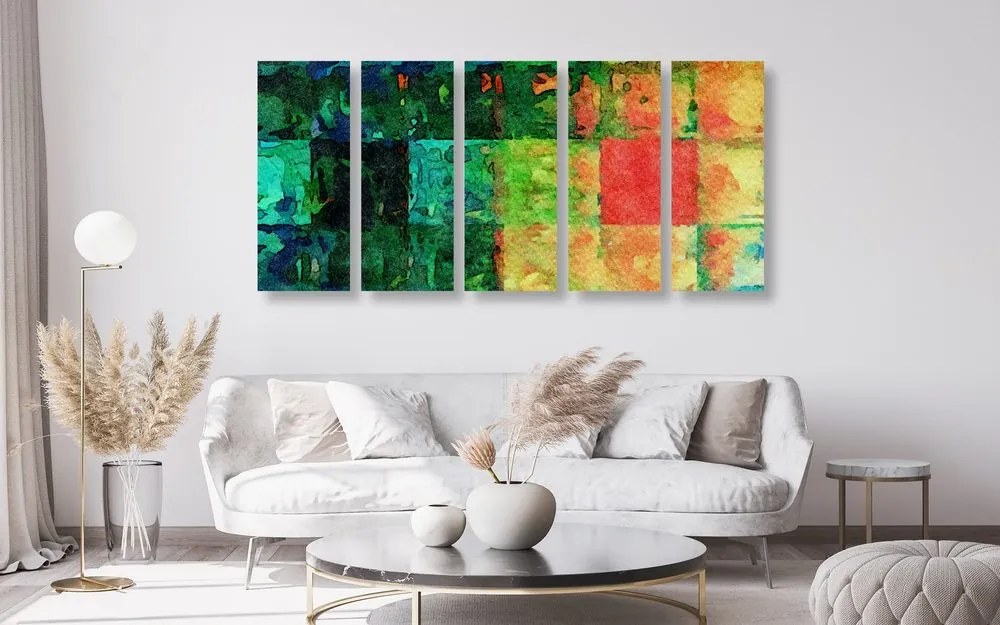 Quadri 5 pezzi – Arte visiva colorata