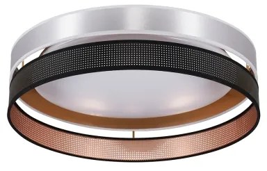 Duolla-Plafoniera LED ROLLER DUO SH. LED/24W/230V diametro 45 cm argento/nero