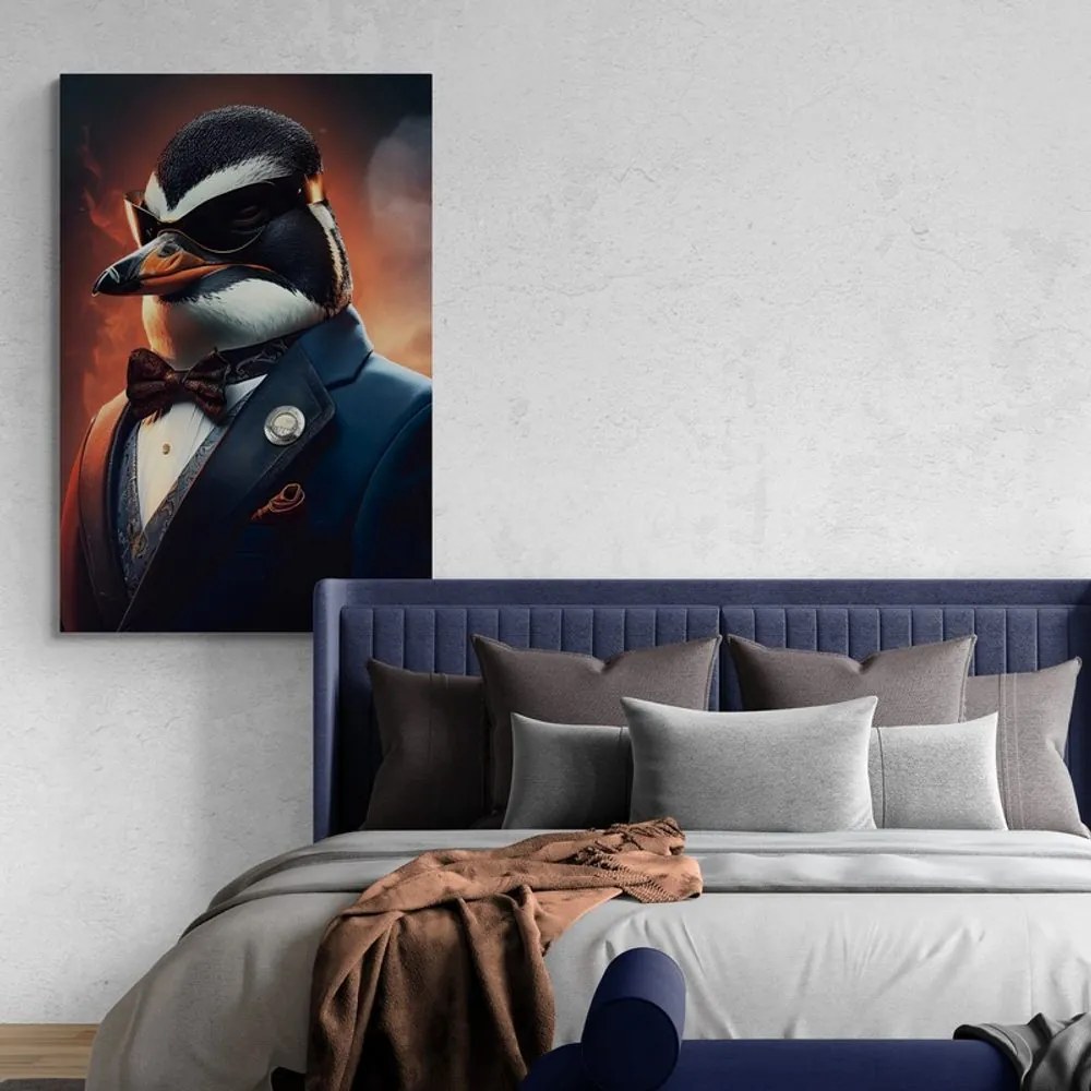 Quadro su tela – Gangster animale pinguino